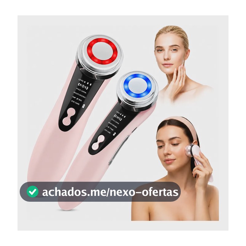 Massageador Ems Led Facial Anti Idade Rugas Lift Radiofreque