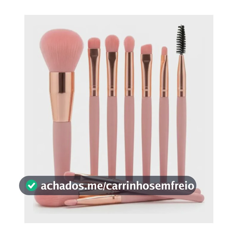 Kit 8 Pincéis De Maquiagem Profissional