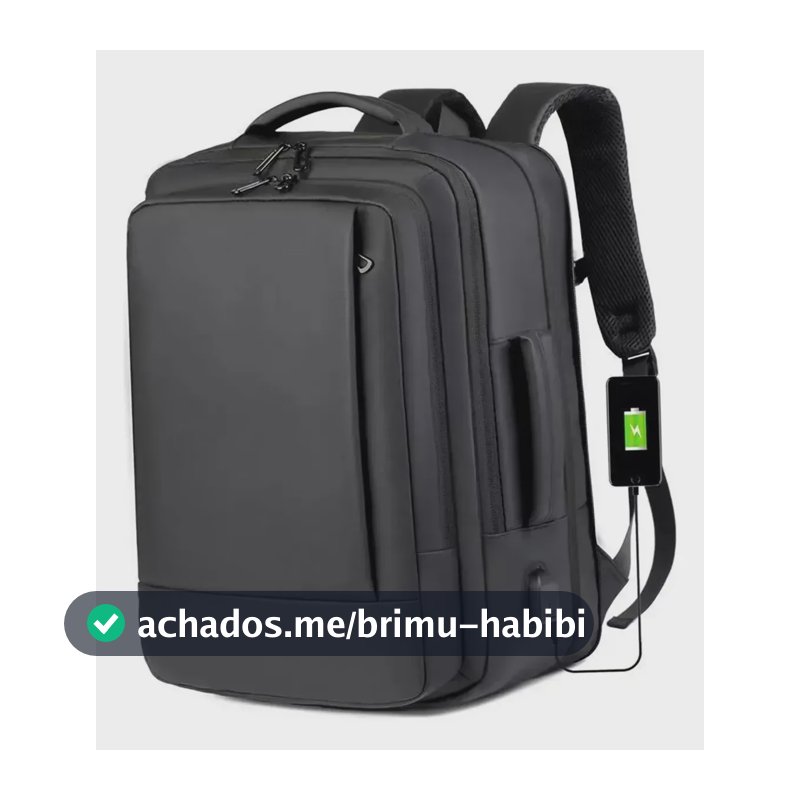 Mochila jiesipote-9242 À Prova D'água Reforçada Expansível Cor Preto