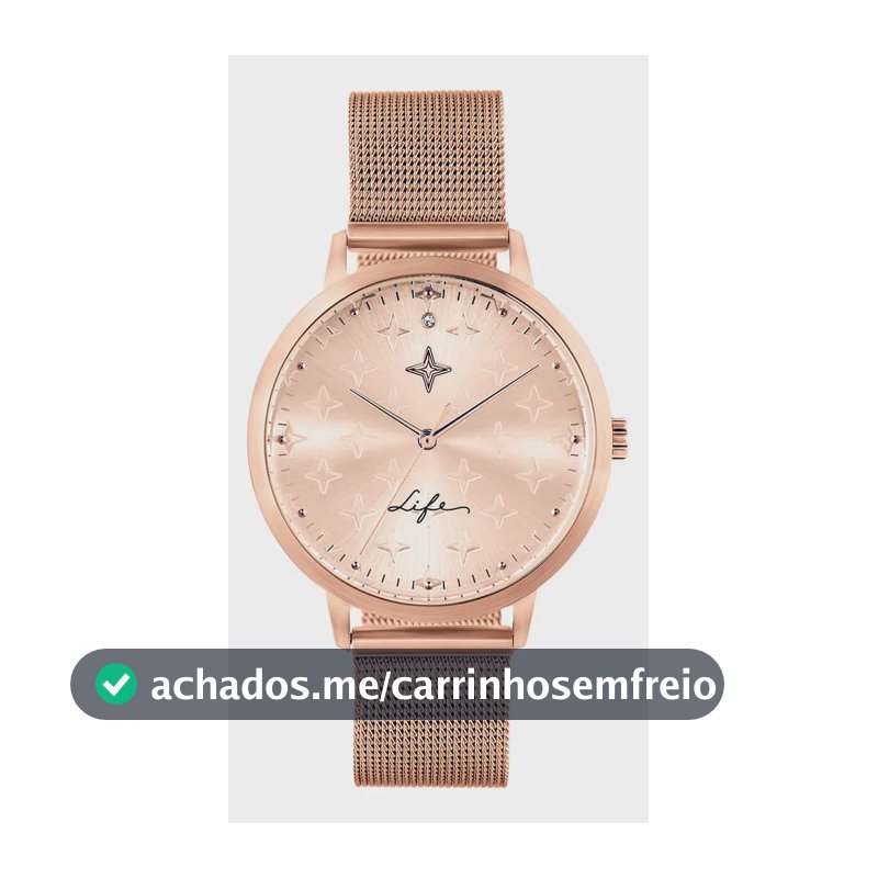 Relógio Life Conquistas Feminino Aço Rosé Rosé