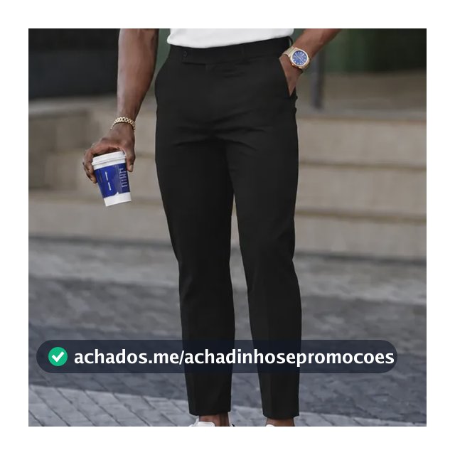Calça Alfaiataria Masculina Slim Fit Elastano