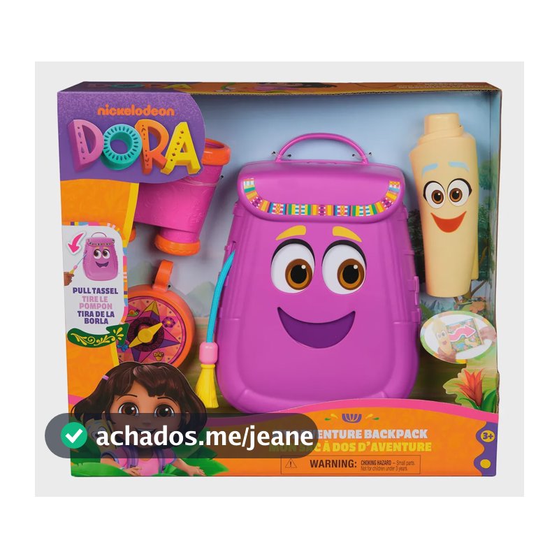 Dora Aventureira - Mochila Com Mapa, Binóculo E Bússola