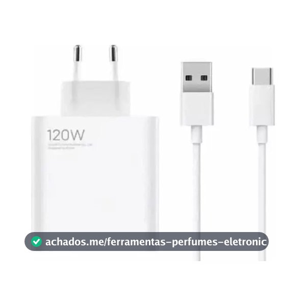 Carregador Fonte 120w + Cabo Usb-c Super Turbo Para Xiaomi