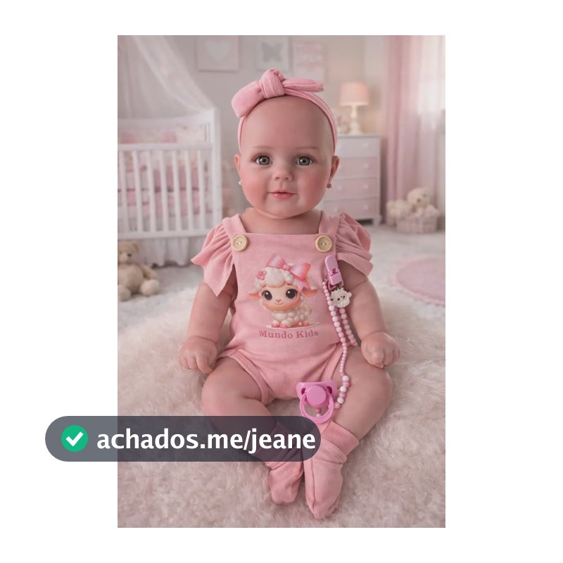 Boneca Bebê Reborn Sophia Olhos Castanhos 52cm Mundo Kids