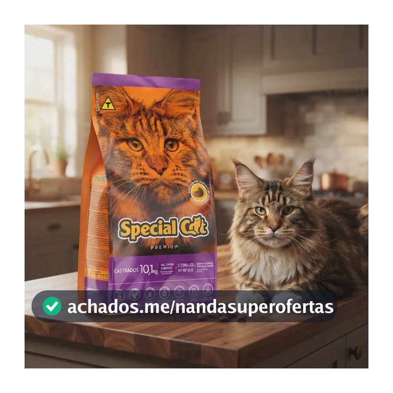 Ração Alimento Seco Special Cat Premium Gatos Castrados 10.1kg