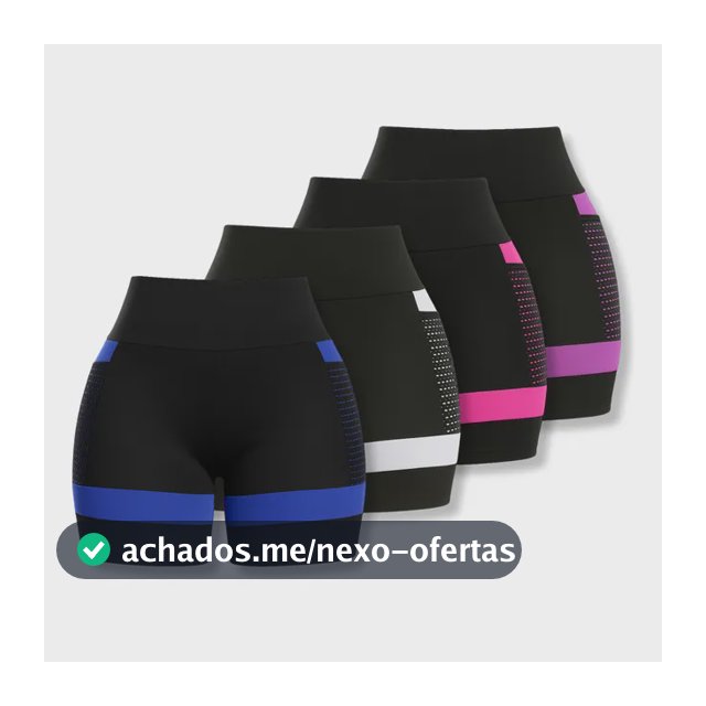 Kit 4 Shorts  Academia Bolsos Laterais Movimento Livre