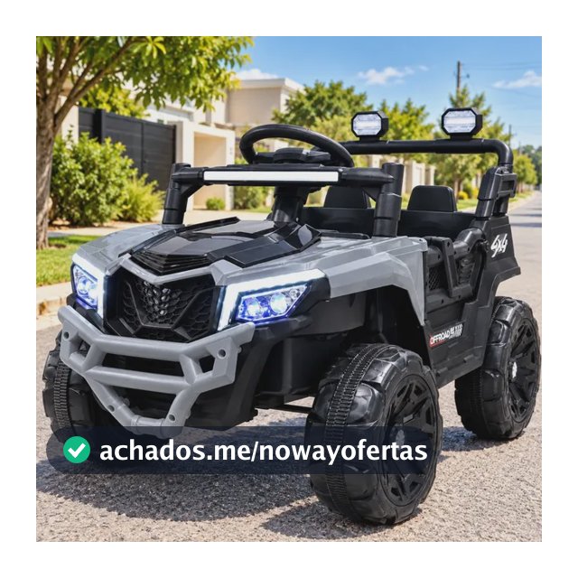 Carro Elétrico Utv Bateria 12v Música Controle Remoto Cinza