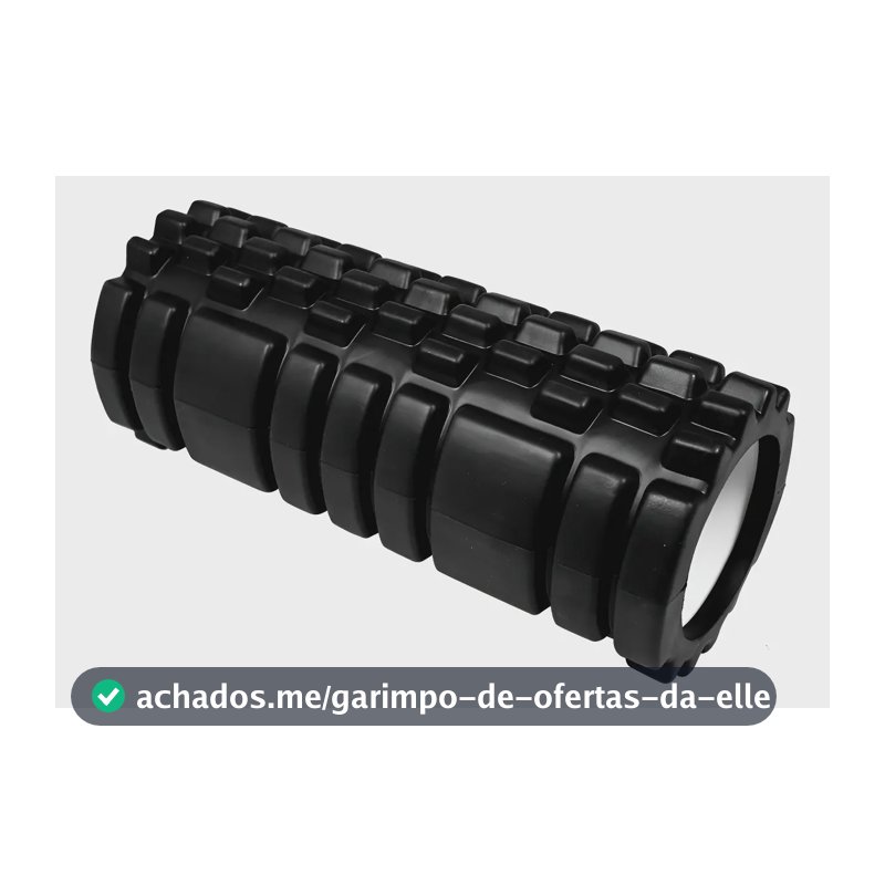 Rolo Massagem Foam Roller Liberação Miofascial Fisioterapia Preto