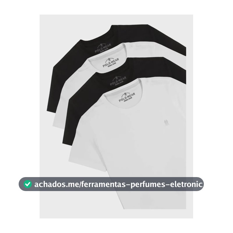 Kit 4 Camisetas Masculinas Polo Wear Sortido Sortido Gg Liso
