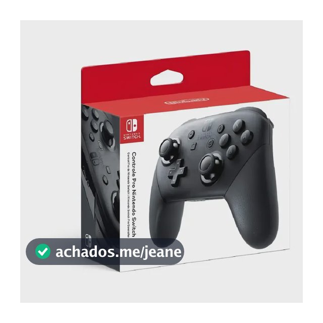 Controle Nintendo Switch Pro Preto Sem Fio Bluetooth Black