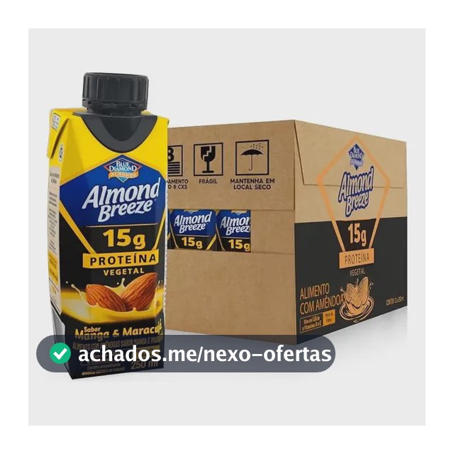 Bebida Proteica Vegana Almond Breeze Manga E Maracujá 15g Proteína Caixa Com 12