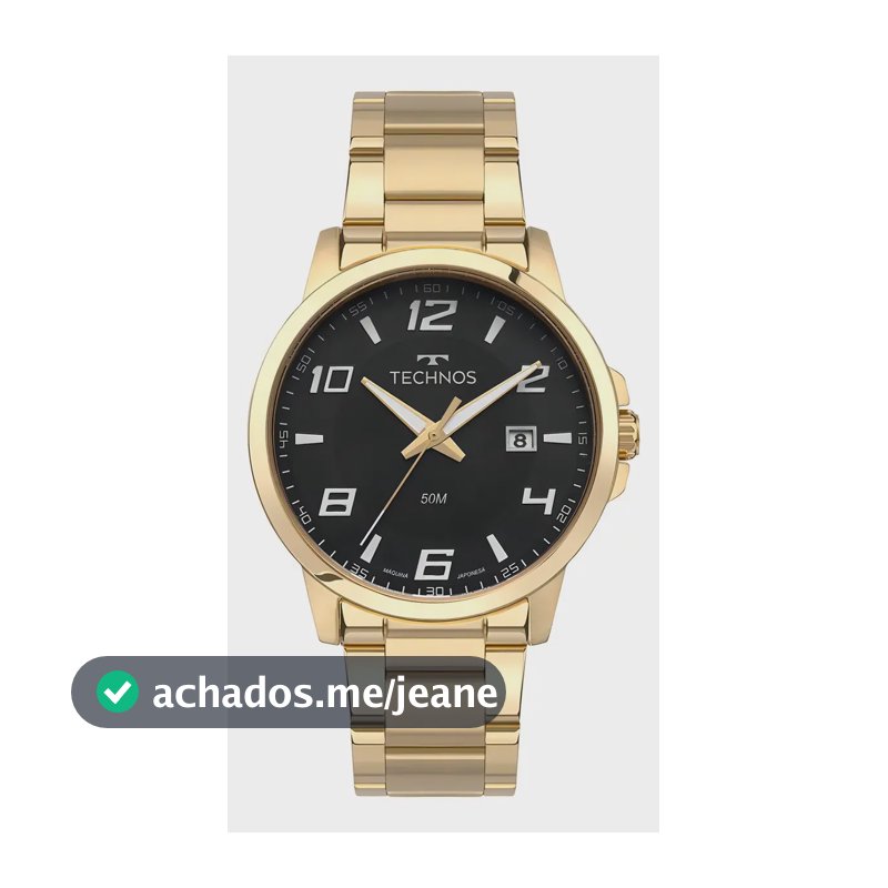 Relógio Technos Racer Masculino Dourado 2315lau/1p 50M Aço Inoxidável