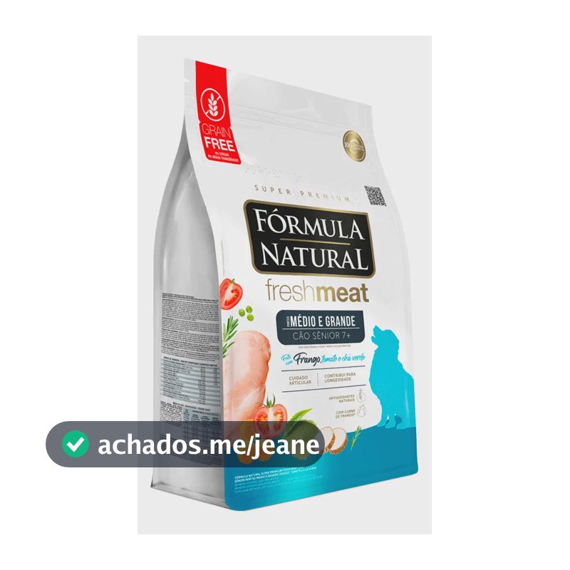 Ração Fórmula Natural Fresh Meat Cães Sênior Médio e Grande Frango 12 kg
