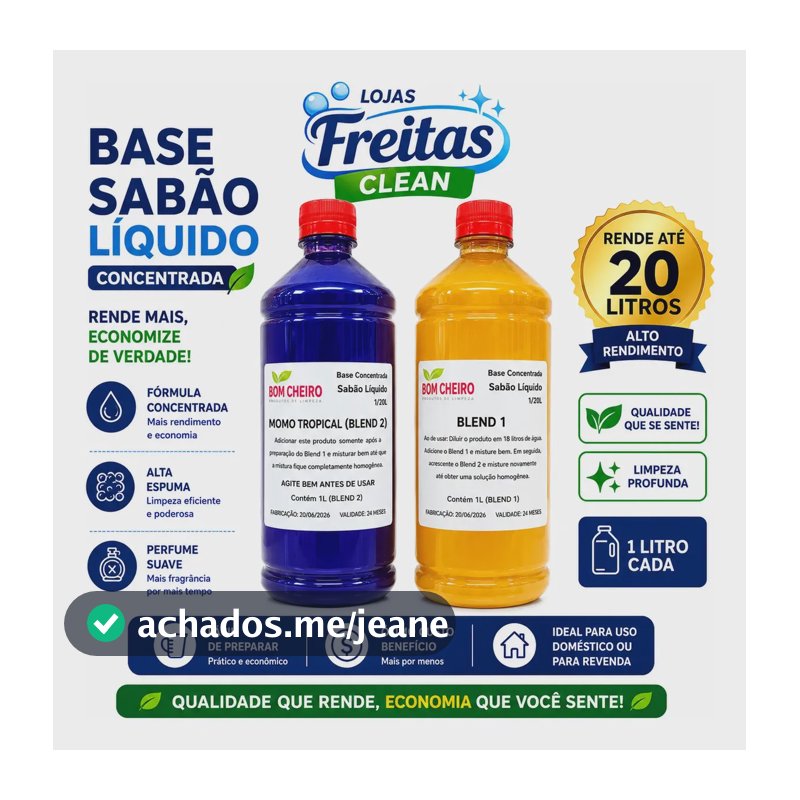 Base Sabão Líquido Blend Concentrado Faz 20l / Momo Tropical