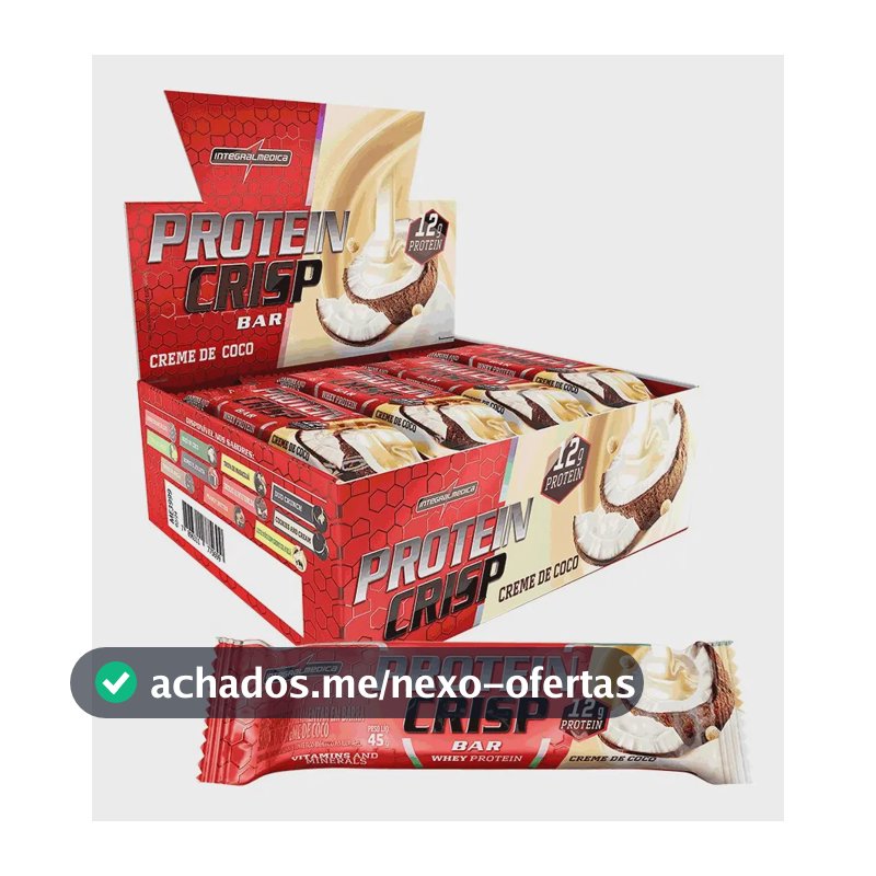 Protein Crisp Bar Creme De Coco 12 Und Integralmédica Creme De Coco