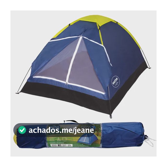 Mor Barraca De Camping 2 Pessoas Azul Impermeável Com Bolsa