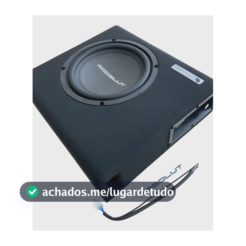 Caixa Som Amplificada Carro Mini Slim Sub 8 Pol Absolut
