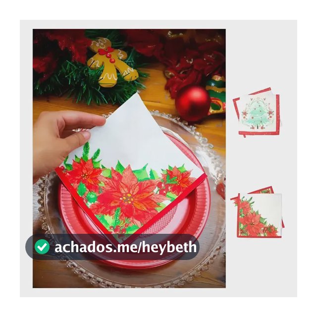 Guardanapos De Papel Natalino Decoração De Natal 20 Unidades
