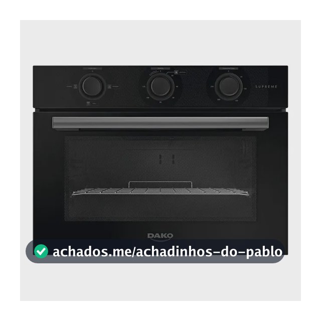 Forno De Embutir Elétrico Dako Supreme 52 Litros Com Grill e Potência de 1750W Analógico Preto