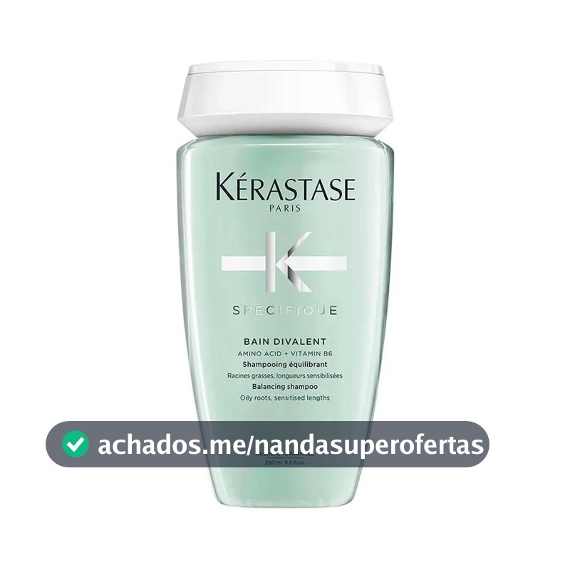 Shampoo Kérastase Specifique Bain Divalent, Para Raízes Oleosas e Cabelos Sensibilizados 250ml