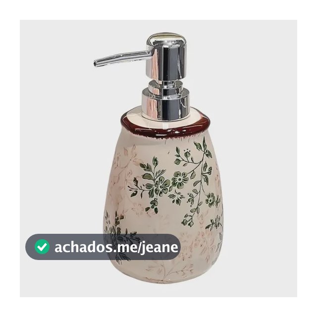 Dispensador De Sabonete De Cerâmica Com Flor Retrô, Mão Com