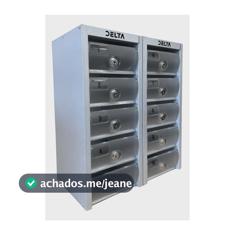 Armário Para Celular 10 Portas Aço Com Visor Transparente Prateado