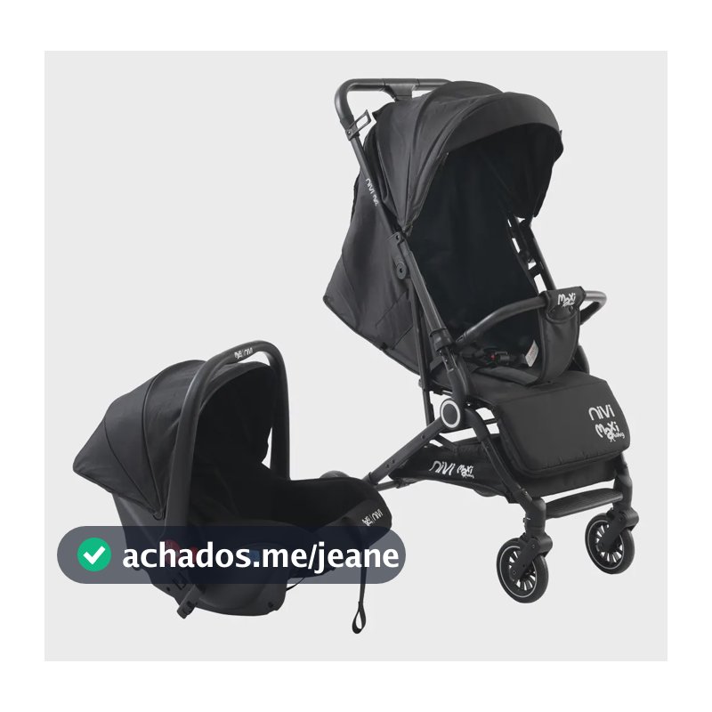 Carrinho De Passeio C/bebê Conforto Ts Nivi Maxi Baby Cor Preto