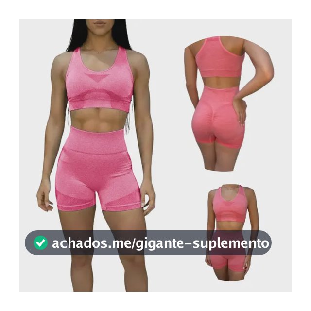 Conjunto Fitness Virginia Top E Shorts Blackout Feminino