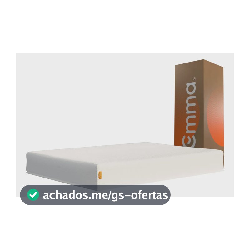 Colchão Casal Emma Basics 17 – 138x188cm - Espuma D28 17cm com Tecnologia Alemã, Embalado à Vácuo, Firmeza Ideal, Suporte Confortável