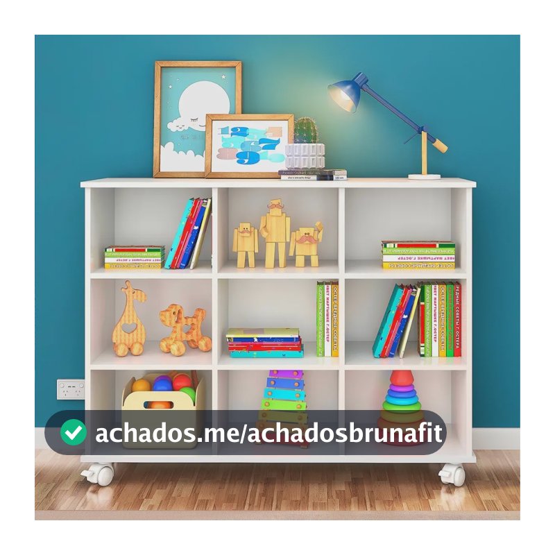 Nicho Organizador Multiuso Infantil Sem Gavetas Qmovi Com Rodizios Cor Branco