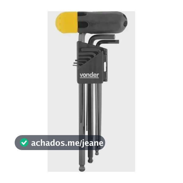 Jogo Chave Allen Longa Abaulada 1,5 A 10mm 10 Peças Vonder