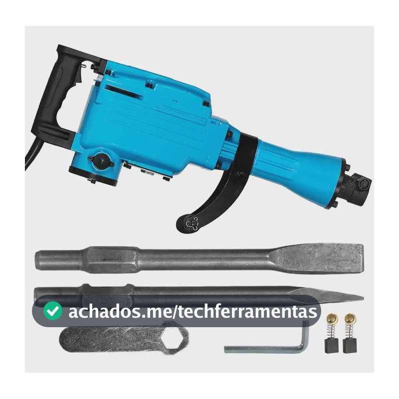 Martelete Rompedor Demolidor 1800w 45j Com Maleta Tssaper Cor Azul