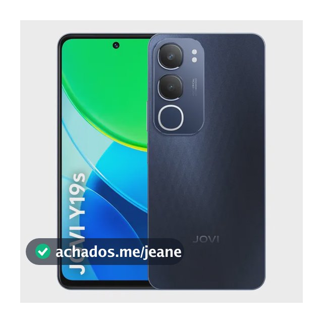 Smartphone Jovi Y19s 256gb, 4GB + 4GB RAM Expansível, Câmera 50mp, Bateria 5500mah, Carregamento 15w, Tela 90hz - Preto Safira