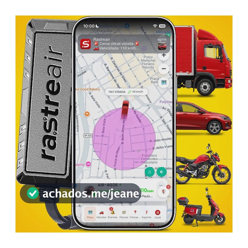 Rastreador GPS Veicular Automotivo 4G+ para Carro Moto Caminhão e Veículo Elétrico Rastreair com Localização em Tempo Real App Android iOS