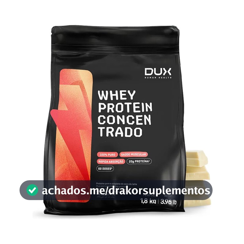 DUX HUMAN HEALTH Whey Protein Concentrado 1,8kg Chocolate Branco
