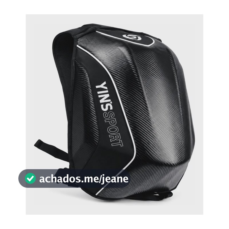 Mochila Casco Rígido Com Cinto Corporal Para Motociclista Preto