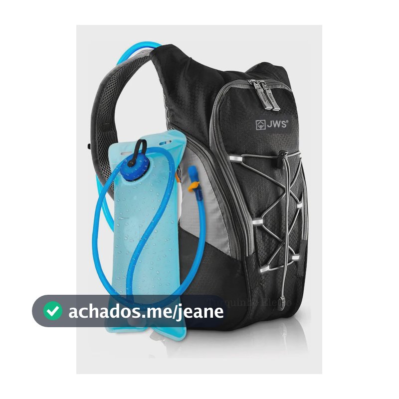 Mochila Bolsa De Hidratação Bike Motocross Térmica 2 Litros Cor Preto JWS