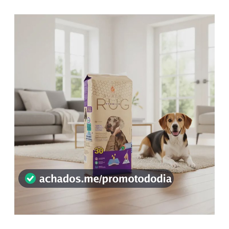 Tapete Higiênico Descartável Pet Super Rug C/ 30UN