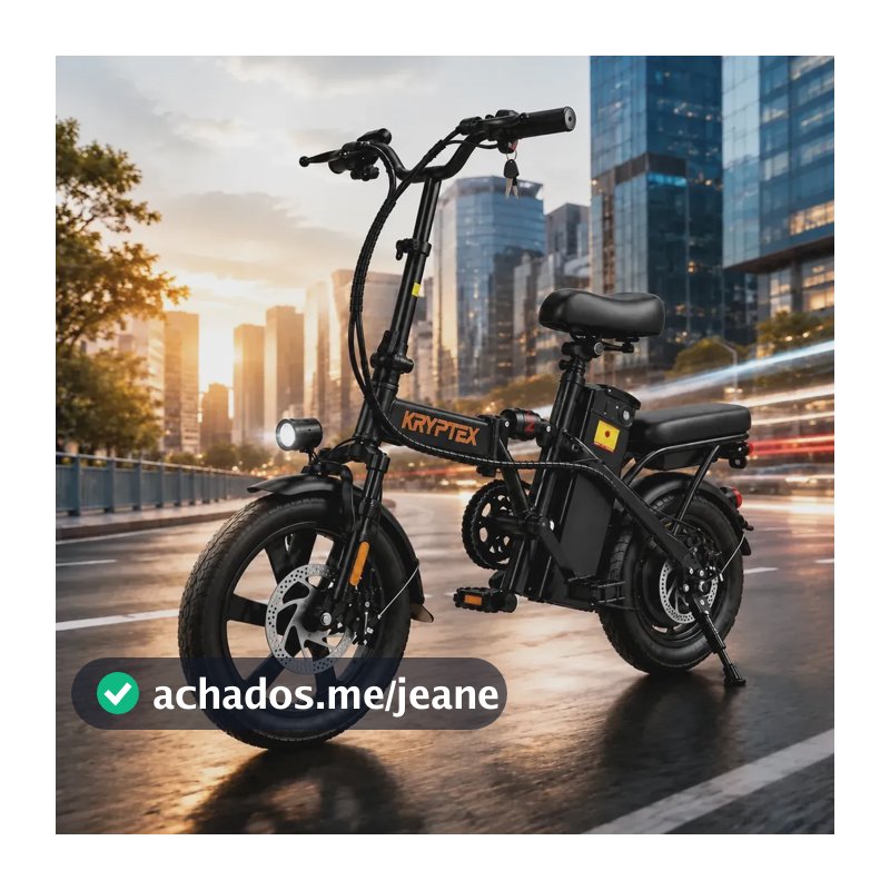 Bicicleta Elétrica Dobrável 500w 48v 10ah Adulto Urbana Preto 75