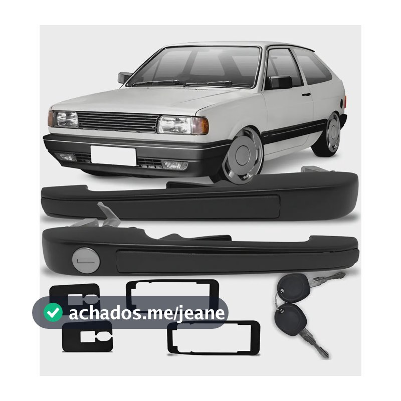Par Maçaneta Preta Externa Gol 87 88 89 90 91 92 93 94 95 Preto Dianteira