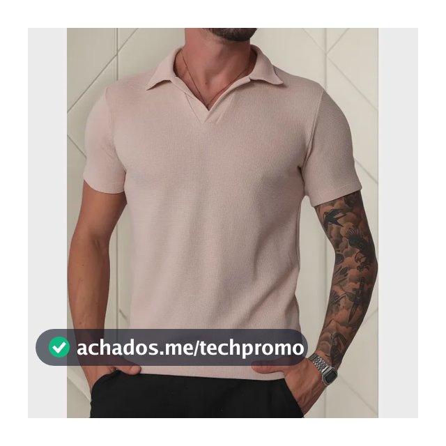 Camisa Polo Tricot M.artt Lisa Masculina Elegante