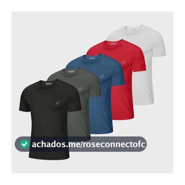 Kit 5 Camisetas Parvori Dry Fit Academia Esportes - Slim Fit