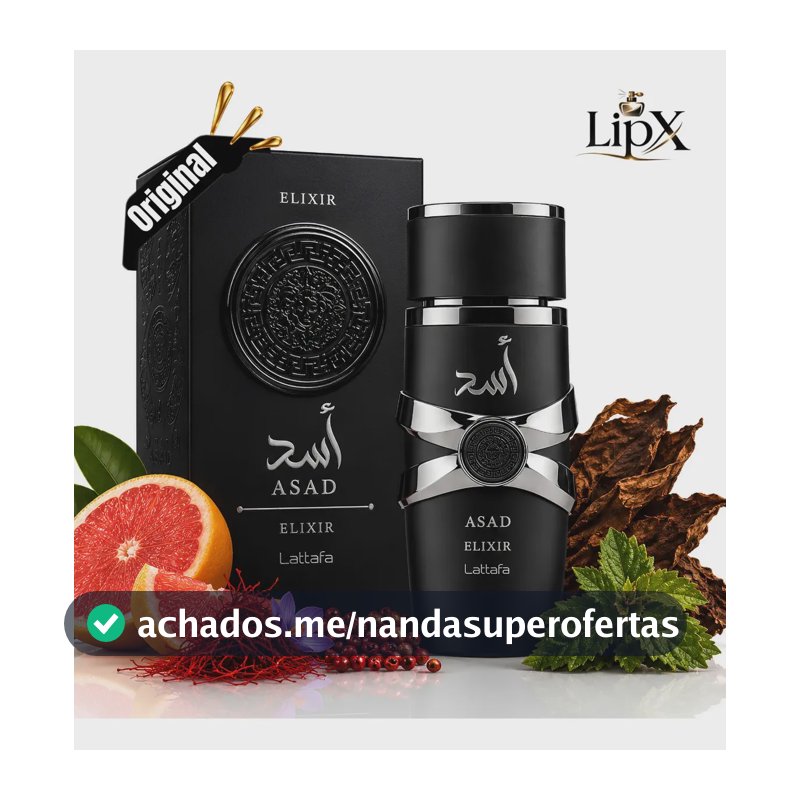 Perfume Arabe Asad Elixir Masculino Edp 100ML Com Nf