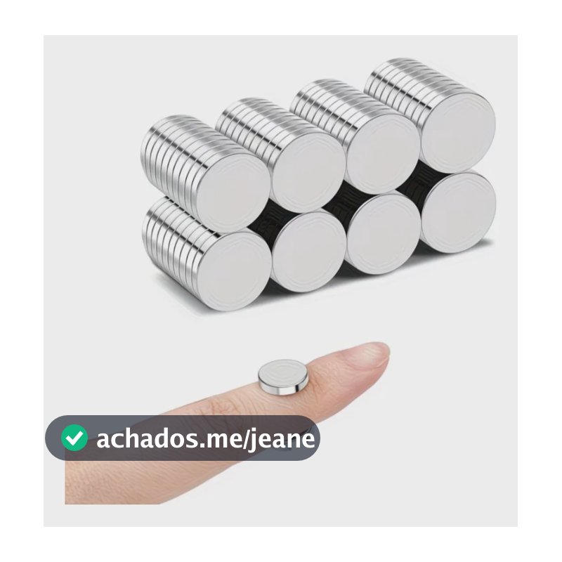 Kit 50 Peças Ímã De Neodímio Ø 10x3 Mm N35