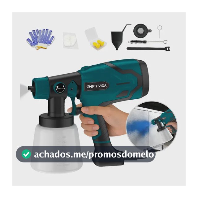 Pistola De Pintura Elétrica Pintura Hvlp 800ml Azul 550w Azul 127v