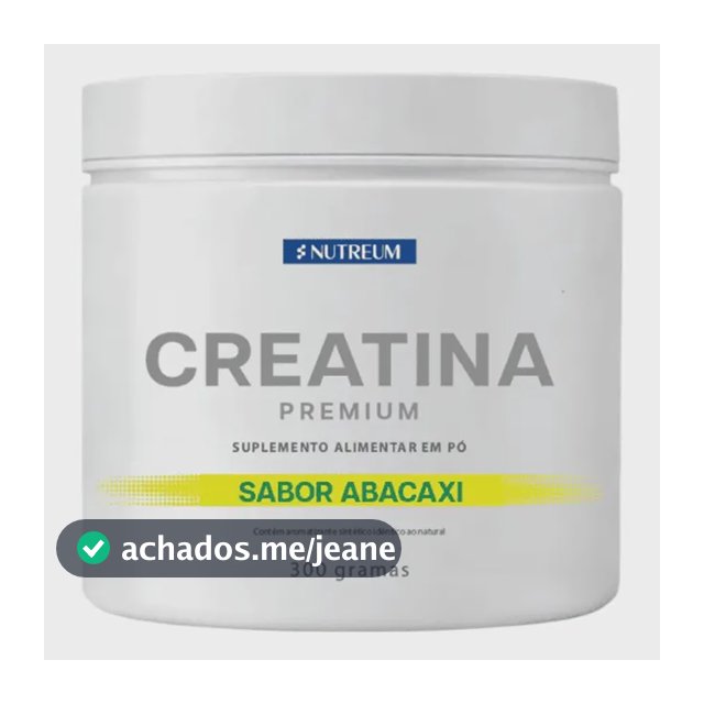 Creatina Monohidratada Premium 300g Sabor Abacaxi