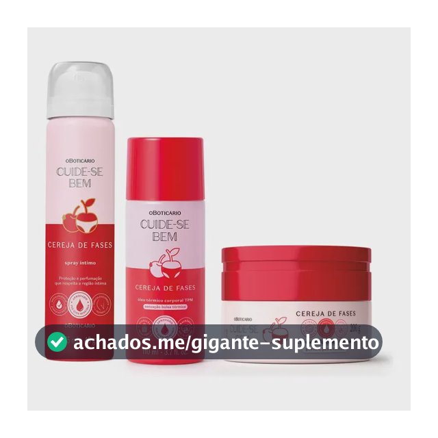 Combo Cuide-se Bem Cereja De Fases: Creme Relaxante Corporal