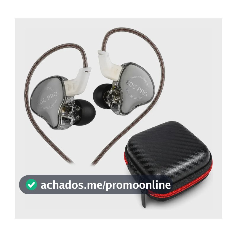 Edc Pro Sem Microfone Fone Retorno De Palco + Case Cor Cinza Cinza