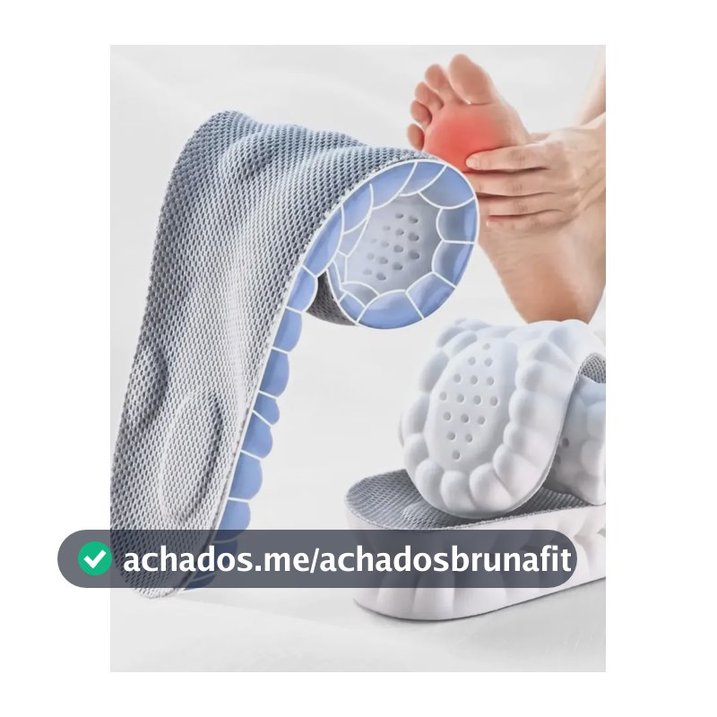 Palmilha De Altissimo Conforto 4d Tênis Sapatos Ortopédica 45/46
