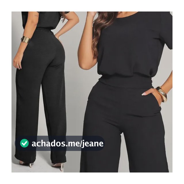 Conjunto Feminino Calça Pantalona E Blusa Social